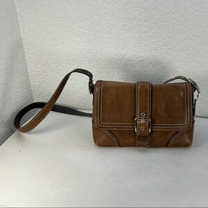 Coach Vintage Brown Shoulder Bag with Adjustable Straps great condition